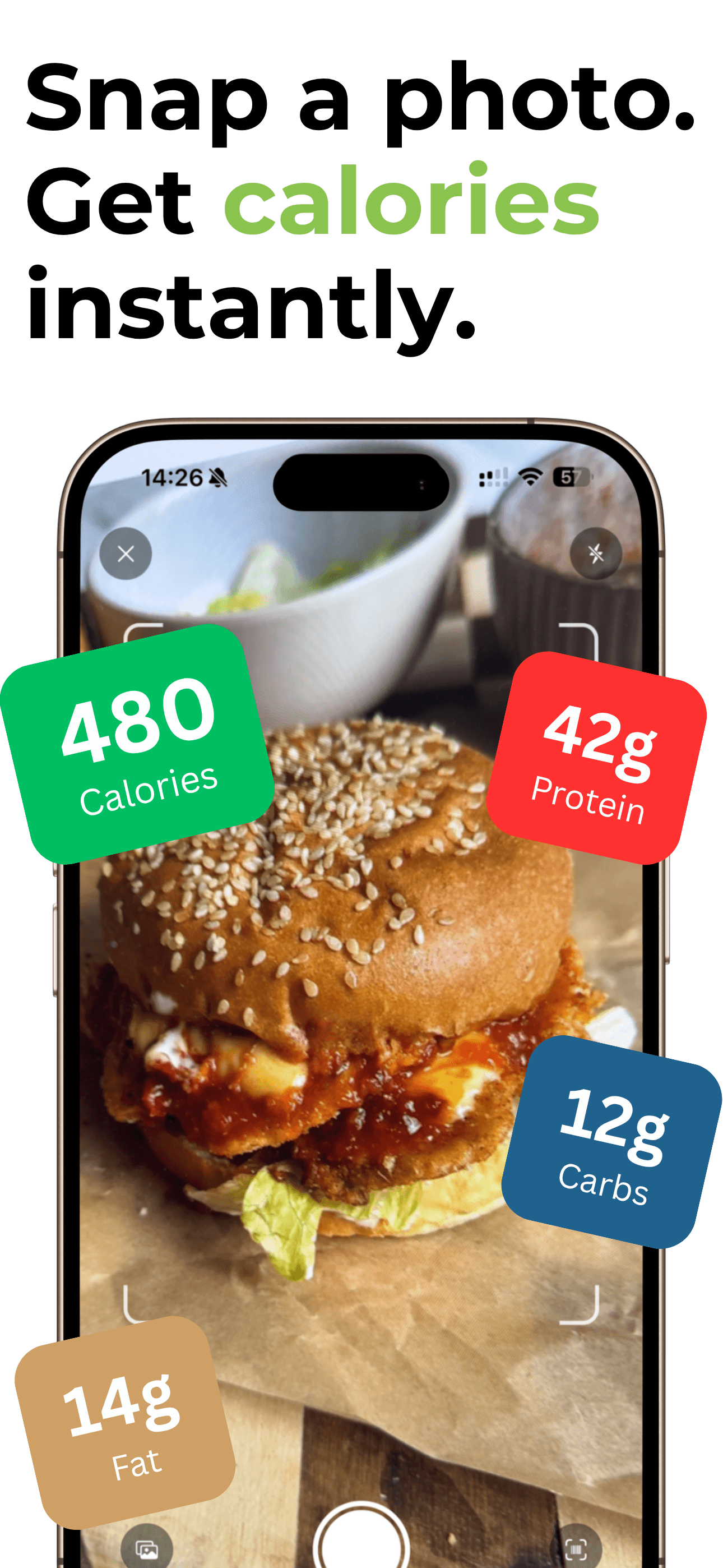 AI camera reading a burger
